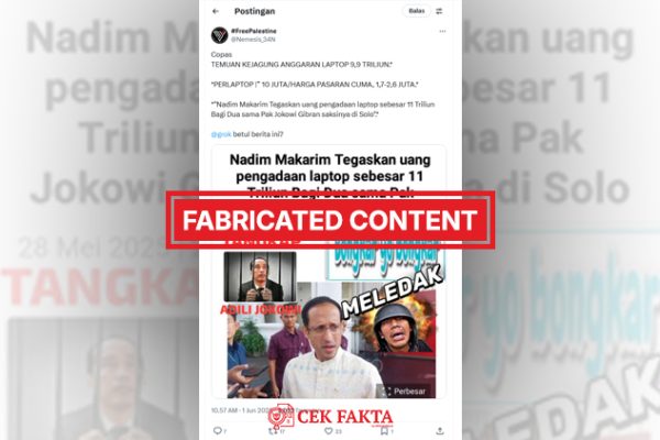HOAKS - Nadiem Berbagi Uang Pengadaan Laptop dengan Jokowi - CEK FAKTA by EPOCHSTREAM