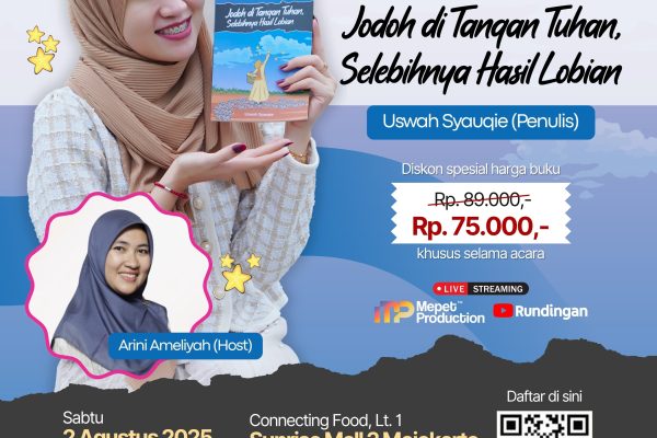 Talkshow Buku Jodoh di Tangan Tuhan Selebihnya Hasil Lobian Karya Uswah Syauqie di Kota Mojokerto - EPOCHSTREAM